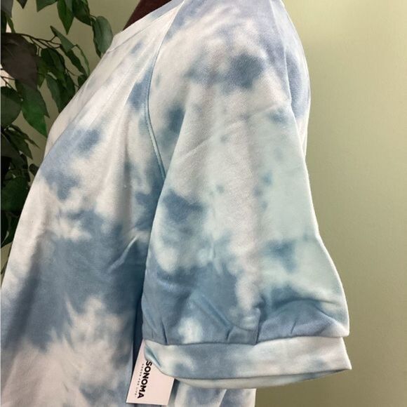 Sonoma OX blue tie dye‎ short sleeve sweatshirt new with tags - Picture 10 of 15